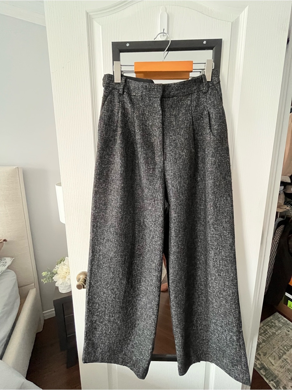 H&M black and white pants (tweed)